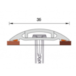 Порог с монтажным каналом 36 мм