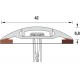 Порог с монтажным каналом 42мм
