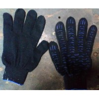 П110 Перчатки ХБ Черные 4-х нитка 10 класс (1уп=10шт)