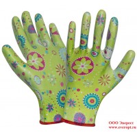 П061 Перчатки нейлон цветочек + полиуретан 12/1200/720 (1 уп= 12 пар) П061 Перчатки нейлон цветочек + полиуретан 12/1200/720 (1 уп= 12 пар)