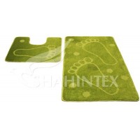 Набор ковриков д/в SHAHINTEX РР 60*100+60*50 салатный 58 Набор ковриков д/в SHAHINTEX РР 60*100+60*50 салатный 58