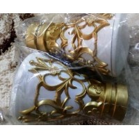 Наконечник Винтаж (пласт) белое золото в упак.(2шт) Наконечник Винтаж (пласт) белое золото в упак.(2шт)