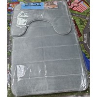 Набор ковриков в ванну Велюр полоса 50*80+50*40 металик (1930) Набор ковриков в ванну Велюр полоса 50*80+50*40 металик (1930)