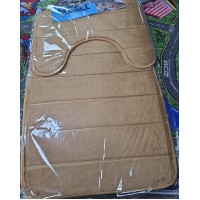 Набор ковриков в ванну Велюр Полоса 50*80+50*40 золотой (1930)