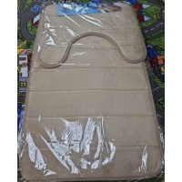 Набор ковриков в ванну Велюр Полоса 50*80+50*40 бежевый (1930) Набор ковриков в ванну Велюр Полоса 50*80+50*40 бежевый (1930)