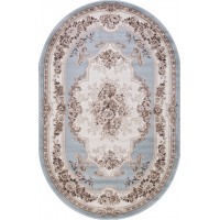 Ковер VALENCIA deluxe 4015 l.blue/brown 1,0*2,0 (2 м2) овал АКЦИЯ Ковер VALENCIA deluxe 4015 l.blue/brown 1,0*2,0 (2 м2) овал АКЦИЯ