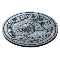 Мобильная садовая плитка-коврик SHAHINTEX SH T014 круглый d-30 серебрянный АКЦИЯ