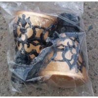 Наконечник Винтаж (пласт) золото с черным в упак.(2шт) Наконечник Винтаж (пласт) золото с черным в упак.(2шт)