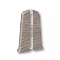 215 Торцевая (пара) для плинтуса 70мм "Деконика", Дуб снежный 215 Торцевая (пара) для плинтуса 70мм "Деконика", Дуб снежный