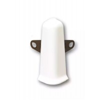 001 Угол наружный для плинтуса 70мм "Деконика", Белый 001 Угол наружный для плинтуса 70мм "Деконика", Белый