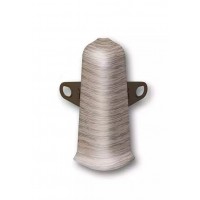 215 Угол наружный для плинтуса 70мм "Деконика", Дуб снежный 215 Угол наружный для плинтуса 70мм "Деконика", Дуб снежный