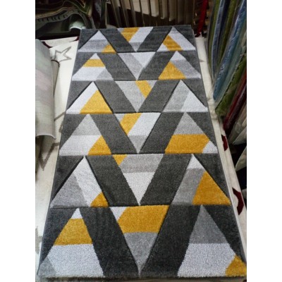 Ковер ANKARA Carving 2645 54 d.grey/d.yellow 0.8*1.5 (1.2 кв.м)