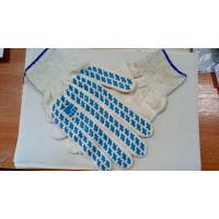 П127 Перчатки ХБ Белые звезда 10кл  6Н точка (1 уп= 10 пар)