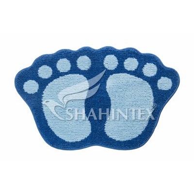 Коврик д/в SHAHINTEX MICROFIBER ЛАПКИ соединенные 50*80 синий 56