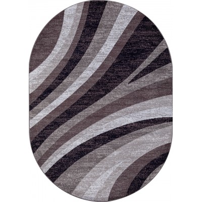 Ковер SILVER d234 grey-purple 1.0*2.0 (2  м.кв.) ОВАЛ