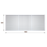 001 Радиаторная решетка 600х1500мм Идеал, белый 001 Радиаторная решетка 600х1500мм Идеал, белый