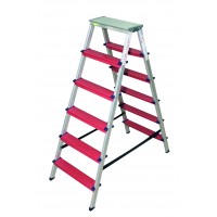 Двусторонняя алюминиевая стремянка 7х7 КОЛОР Двусторонняя алюминиевая стремянка 7х7 КОЛОР