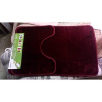 Набор в ванну Мех 50*80+45*51 бордо Набор в ванну Мех 50*80+45*51 бордо