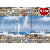 Коврик мерный ПВХ фотопечать 0,65х15 м FV25 Корабли голубой Коврик мерный ПВХ фотопечать 0,65х15 м FV25 Корабли голубой