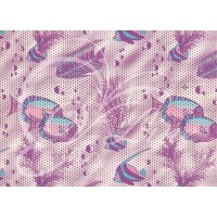 Коврик мерный ПВХ LUX 0,65х15 м L25V Рыбки фиолет Коврик мерный ПВХ LUX 0,65х15 м L25V Рыбки фиолет