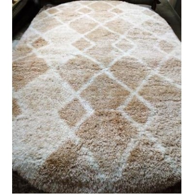 Ковер CARMELLA (АF49C)  beige/white 1.5*2.3 (3.45 m2) ОВАЛ