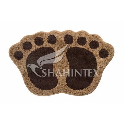 Коврик д/в SHAHINTEX MICROFIBER ЛАПКИ соединенные 40*60 шоколадный