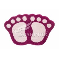 Коврик д/в SHAHINTEX MICROFIBER ЛАПКИ соединенные 40*60 фуксия Коврик д/в SHAHINTEX MICROFIBER ЛАПКИ соединенные 40*60 фуксия