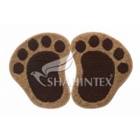 Коврик д/в SHAHINTEX MICROFIBER ЛАПКИ разделенные 50*80 шоколадный 37 Коврик д/в SHAHINTEX MICROFIBER ЛАПКИ разделенные 50*80 шоколадный 37