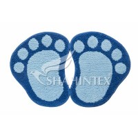 Коврик д/в SHAHINTEX MICROFIBER ЛАПКИ разделенные 50*80 синий 56 Коврик д/в SHAHINTEX MICROFIBER ЛАПКИ разделенные 50*80 синий 56