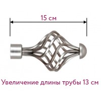 Наконечник Фантазия d25мм серебро-мат в уп. (1шт) Наконечник Фантазия d25мм серебро-мат в уп. (1шт)