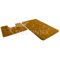 Набор ковриков д/в SHAHINTEX РР LUX 60*100+60*50 золотой 9 Набор ковриков д/в SHAHINTEX РР LUX 60*100+60*50 золотой 9