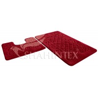 Набор ковриков д/в SHAHINTEX РР LUX 60*100+60*50 бордовый 45 Набор ковриков д/в SHAHINTEX РР LUX 60*100+60*50 бордовый 45