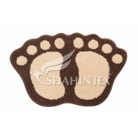 Коврик д/в SHAHINTEX MICROFIBER ЛАПКИ соединенные 50*80 коричневый Коврик д/в SHAHINTEX MICROFIBER ЛАПКИ соединенные 50*80 коричневый