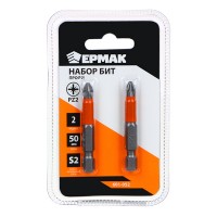 Набор бит ПРОФИ, РZ2, 50мм (2шт) Набор бит ПРОФИ, РZ2, 50мм (2шт)