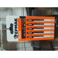 Пилки д/лобзика по дереву ЕРМАК Т-101B (5 шт) 2,5мм х 75 Пилки д/лобзика по дереву ЕРМАК Т-101B (5 шт) 2,5мм х 75