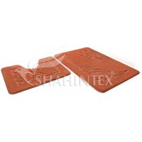 Набор ковриков д/в SHAHINTEX ЭКО 60*90+60*50 кирпичный 51 АКЦИЯ Набор ковриков д/в SHAHINTEX ЭКО 60*90+60*50 кирпичный 51 АКЦИЯ
