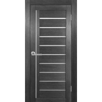 Дверь царговая ЭкоШпон "МОДЕЛЬ 25" 90 (Серая) + черное стекло Дверь царговая ЭкоШпон "МОДЕЛЬ 25" 90 (Серая) + черное стекло