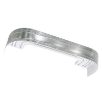 1,6 Карниз Монарх с поворотами белый глянец/хром 1,6 Карниз Монарх с поворотами белый глянец/хром