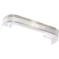 2,0 Карниз Монарх с поворотами белый глянец 2,0 Карниз Монарх с поворотами белый глянец