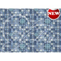 Коврик мерный ПВХ фотопечать 0,65х15 м FV26С Мозайка синяя Коврик мерный ПВХ фотопечать 0,65х15 м FV26С Мозайка синяя