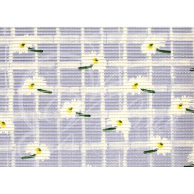 Коврик мерный ПВХ 0,65х15 м 7007C Ромашки синие