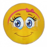 Коврик SHAHINTEX Kids icarpet круглый d-66 015 смайлик девочка Коврик SHAHINTEX Kids icarpet круглый d-66 015 смайлик девочка