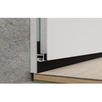 Плинтус потайной 95х15 мм 2,5м анодированый черный матовое