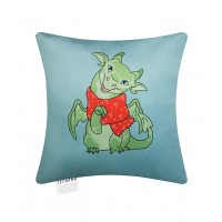 Подушка декор. Дракоша в шарфе бархат 40*40 шалфей Подушка декор. Дракоша в шарфе бархат 40*40 шалфей