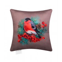 Подушка декор. Снегирь бархат 40*40 какао Подушка декор. Снегирь бархат 40*40 какао