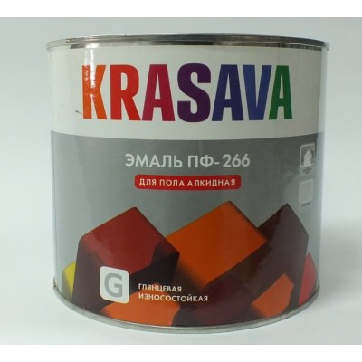 Эмаль ПФ 266 терракотовая 2,7кг KRASAVA