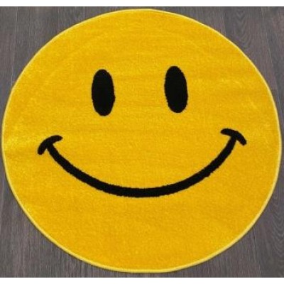 Ковер SMILE круг NC19 yellow 1.0*1.0 (1 кв.м)