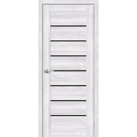 Дверь царговая ЭкоШпон "МОДЕЛЬ 22" 60  (Ривьера) + черное стекло