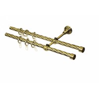 2,4 Карниз ков. Твист d16мм зол-глянец 2-х ряд сост в труб. 2,4 Карниз ков. Твист d16мм зол-глянец 2-х ряд сост в труб.