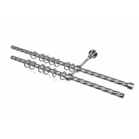 2,0 Карниз ков. Твист d16мм сереб-мат 2-х ряд  в труб.